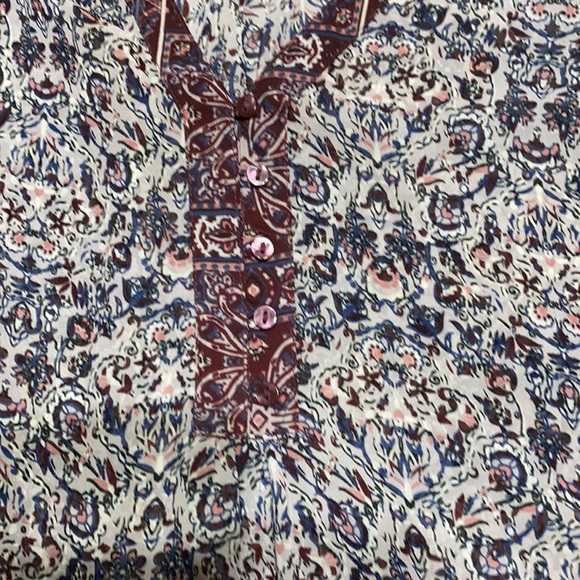 LN women’s Maurices sheer boho pheasant top size M - Picture 4 of 5